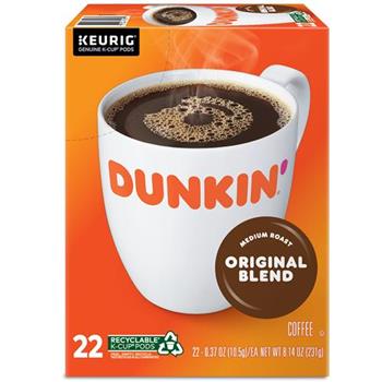 Dunkin&#39; Original Blend Coffee K-Cup&#174; Pods, Medium Roast, 22/BX