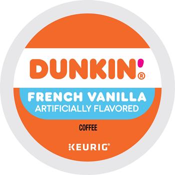 Dunkin&#39;&#174; French Vanilla Coffee K-Cup&#174; Pods, Light Roast, 22/BX