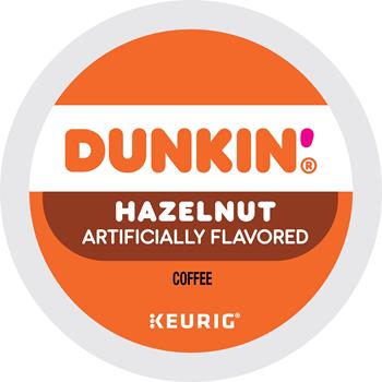 Dunkin&#39; Hazelnut Coffee K-Cup&#174; Pods, Medium Roast, 22/BX, 4 BX/CT