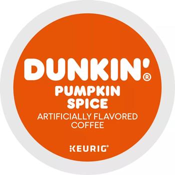 Dunkin&#39;&#174; Pumpkin Spice K-Cup Pods, Medium Roast, 22/BX