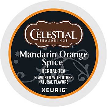 Celestial Seasonings Mandarin Orange Spice Herb Tea K-Cup&#174; Pods, 24/BX, 4 BX/CT