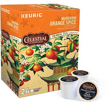 Celestial Seasonings Mandarin Orange Spice Herb Tea K-Cup&#174; Pods, 24/BX