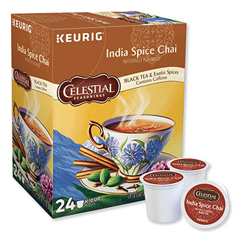 Celestial Seasonings India Spice Chai Tea K-Cup&#174; Pods, 24/Box