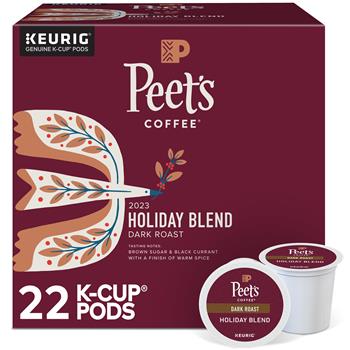 Peet&#39;s Coffee &amp; Tea K-Cups Pods, Holiday Blend, 22/Box