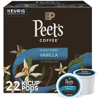 Peet&#39;s Coffee &amp; Tea Vanilla Coffee K-Cup Pods, Light Roast, 22/Box