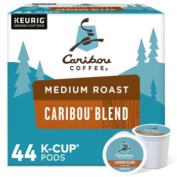 Caribou Coffee Caribou Blend K-Cup Pod, Medium Roast Coffee, 44/Box