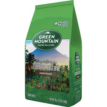 Green Mountain Coffee&#174; Whole Bean Coffee, Sumatra Reserve, 18 oz. Bag, 6/CS