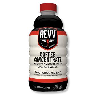 revv Coffee Concentrate Cold Brew, 32 oz, Chocolate/Brown Sugar