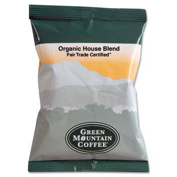 Green Mountain Coffee&#174; Fair Trade Organic House Blend Coffee, Fractional Packs, 2.5oz, 50/Carton