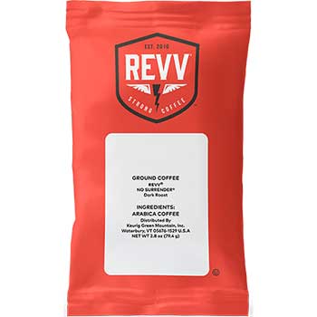 revv&#174; Pre-Measured Coffee Packs, No Surrender&#174;, Dark, 2.8 oz., 40/CS
