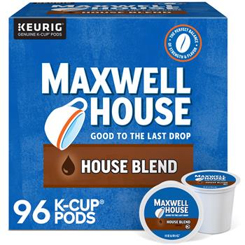 Maxwell House House Blend Coffee K-Cup Pods, 4 Boxes of 24 Pods, 96/Carton