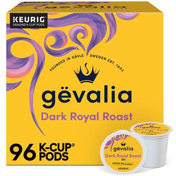 Gevalia Dark Royal Roast K-Cup Pods, 4 Boxes of 24 Pods, 96/Carton