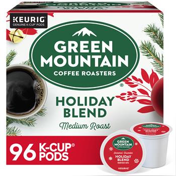 Green Mountain Coffee Holiday Blend K-Cup Pods, Medium Roast, 4 Boxes of 24 Pods, 96/Carton