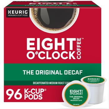 Eight O&#39;Clock Original Decaf Coffee K-Cup Pods, 4 Boxes of 24 Pods, 96/Case
