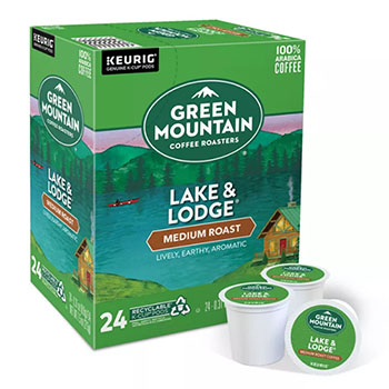 Green Mountain Coffee Lake &amp; Lodge Coffee K-Cup Pods, 24/BX