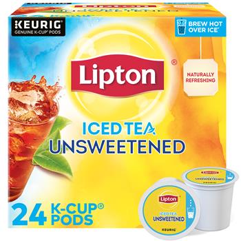 Lipton Classic Unsweetened Iced Tea K-Cup Pods, 24/Box