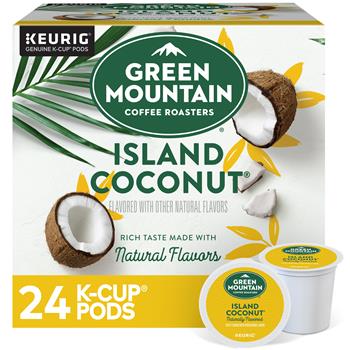 Green Mountain Coffee Island Coconut Keurig Single-Serve K-Cup Pods, Light Roast Coffee, 24 Count
