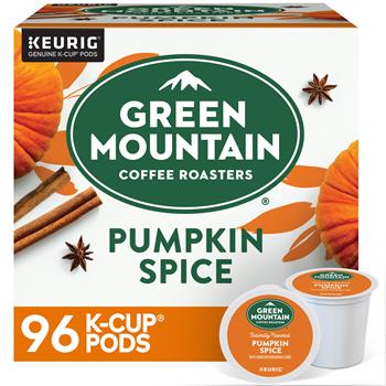 Green Mountain Coffee&#174; Seasonal Selections Pumpkin Spice Flavored Coffee K-Cup&#174; Pods, 24/BX, 4 BX/CT