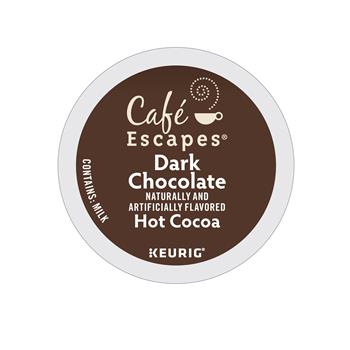 Caf&#233; Escapes Dark Chocolate Hot Cocoa K-Cup&#174; Pods, 24/BX