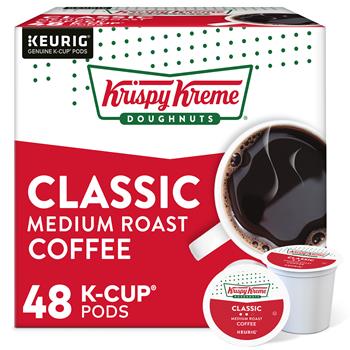 Krispy Kreme Doughnuts Classic, K-Cup Pods, Medium Roast Coffee 48/Box