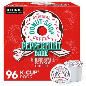 The Original Donut Shop K-Cup Pods, Peppermint Bark, 4 Boxes of 24 Pods, 96/Carton