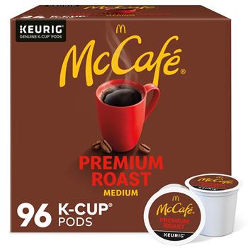 McCafe Premium Roast Coffee K-Cup Pods, 4 Boxes of 24 Pods, 96/Case