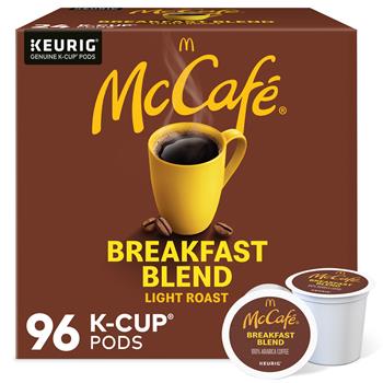 McCafe Breakfast Blend Coffee K-Cup Pods, 4 Boxes of 24 Pods, 96/Case