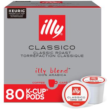 illy Classico Coffee, Single Serve K-Cup Pods, 4 Boxes of 20 Pods, 80/Carton