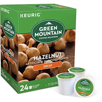 Green Mountain Coffee Hazelnut Decaf Coffee K-Cup&#174; Pods, 24/BX
