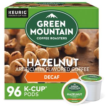 Green Mountain Coffee Hazelnut Decaf Coffee K-Cups, 24/BX, 4 BX/CT