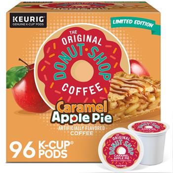 The Original Donut Shop Caramel Apple Pie Coffee K-Cup Pods, Light Roast, 4 Boxes of 24 Pods, 96/Carton