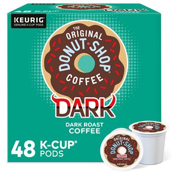 The Original Donut Shop Coffee Dark, K-Cup Pods, Dark Roast Coffee, 48/Box