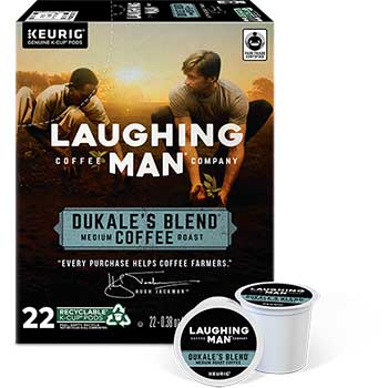 Laughing Man K-Cup&#174; Pods, Dukale&#39;s Blend, 22/BX