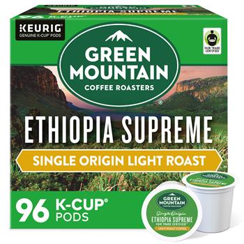 Green Mountain Coffee Ethiopian Supreme K-Cups, 4 Boxes of 24 Pods, 96/Case