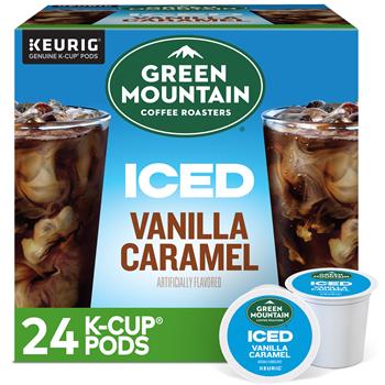 Green Mountain Coffee&#174; Brew Over Ice Vanilla Caramel K-Cup&#174; Pods, Medium Roast, 24/BX
