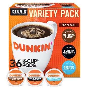 Dunkin&#39; Variety Pack K-Cup Pods, 36/Box