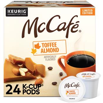 McCafe Toffee Almond Coffee K-Cup Pods, Light Roast, 24/Box