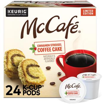 McCafe&#174; K-Cup Pods, Cinnamon Streusel Coffee Cake Coffee, 24/Box
