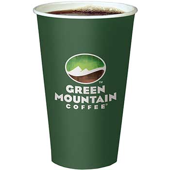 Green Mountain Coffee&#174; Eco-Friendly Paper Hot Cups, 24 oz., Green Mountain Design, 500/CT