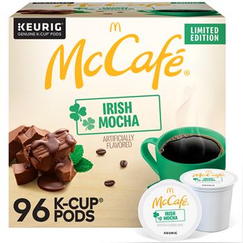 McCafe Irish Mocha, Light Roast Coffee K-Cup, 4 Boxes of 24 Pods, 96/Carton