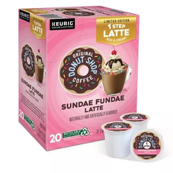 The Original Donut Shop&#174; Sundae Fundae One Step Latte K-Cup Pods, Dark Roast, 20/BX