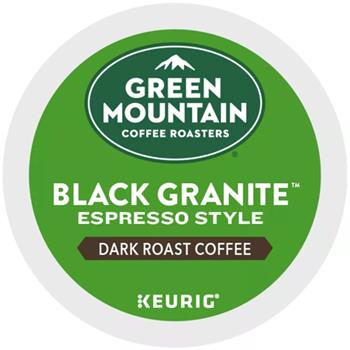 Green Mountain Coffee Black Granite Espresso Style K-Cups Pods, Dark Roast, 24 Pods/Box