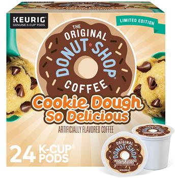 The Original Donut Shop Cookie Dough So Delicious, Flavored Coffe K-Cup Pods, 24/Box