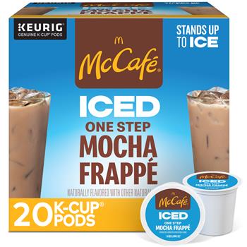 McCafe Iced One Step Mocha Frapp&#233; K-Cup Pods, Medium Roast, 20/Box