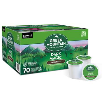 Green Mountain Coffee Roasters Dark Magic Coffee K-Cup Pods, Dark Roast, 70/Box, 4 Boxes/Case