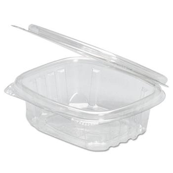 Genpak Clear Hinged Deli Container, APET, 64 oz, 8 1/2 x 3 1/4 x 8, Clear, 200/Carton