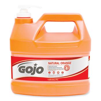 GOJO NATURAL ORANGE Pumice Hand Cleaner, Citrus, 1 Gallon Pump Bottle, 2/Carton