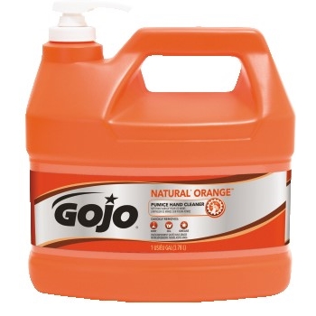 GOJO NATURAL* ORANGE™ Pumice Hand Cleaner, 1 gallon Pump Bottle, 4/CT