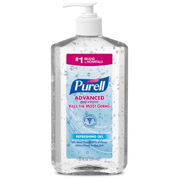 PURELL Advanced Hand Sanitizer Refreshing, Clean Scent, 20 fl oz Pump Bottle