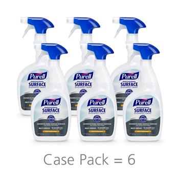 PURELL&#174; Professional Surface Disinfectant RTU Spray, 32 oz, Citrus Scent, 6 Bottles And 2 Spray Triggers